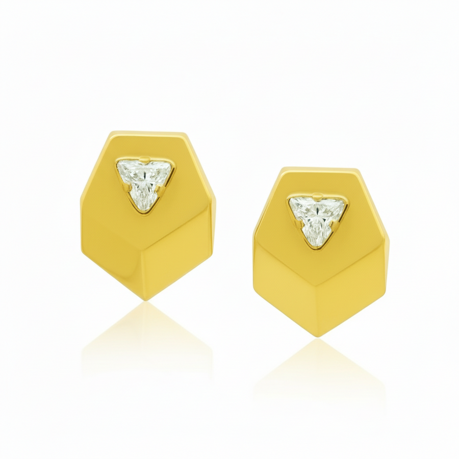 The Quintessential Trillion Stud Earrings