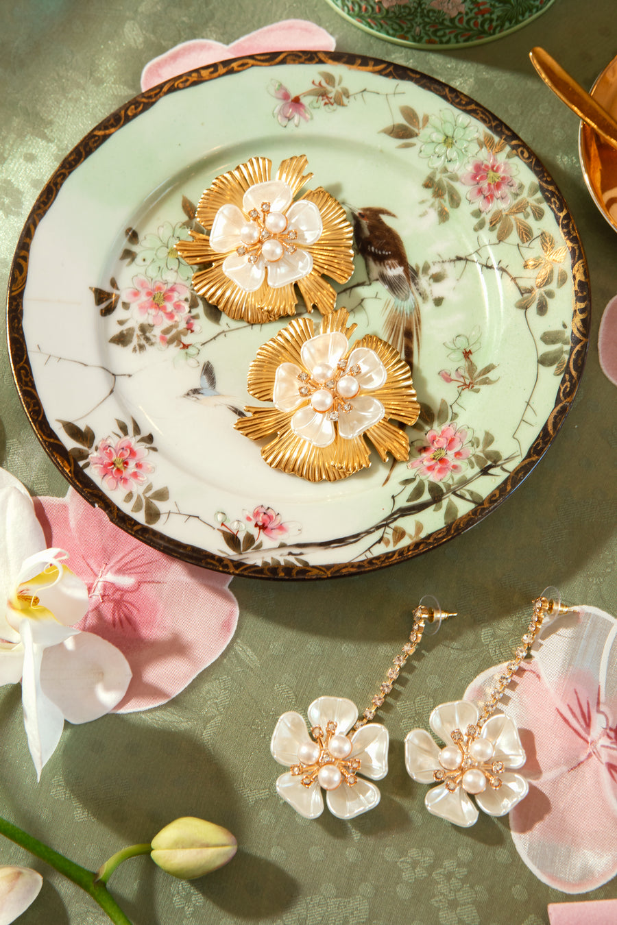 GILDED MAGNOLIA EARRINGS